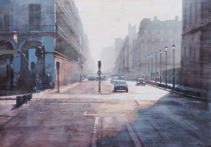 Painting; Paris; Backlight; acrylic on canvas; Claudio Cionini;